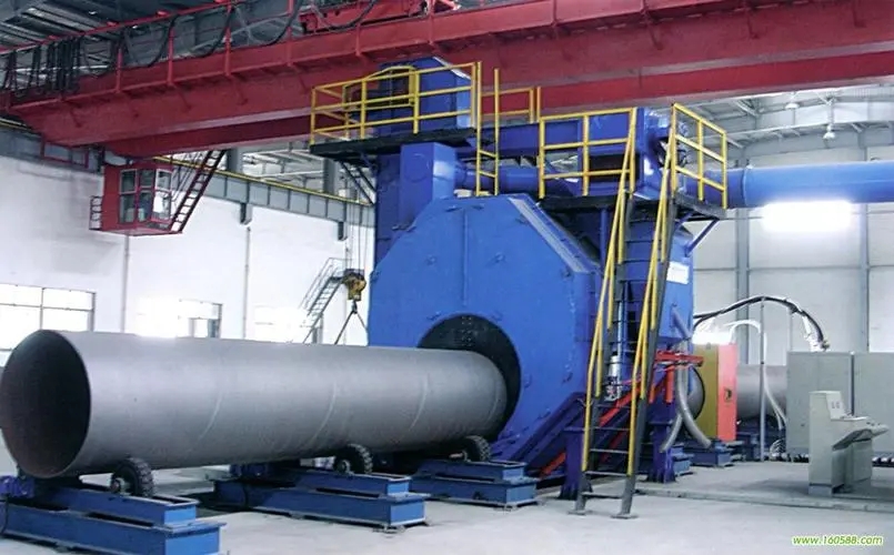 昌邑自动环保钢管内壁喷砂机