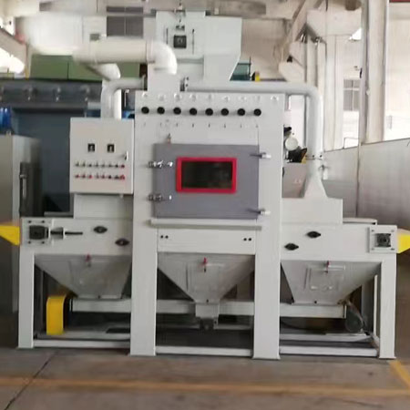 昌邑自动式环保不锈钢双面喷砂机高科技设备