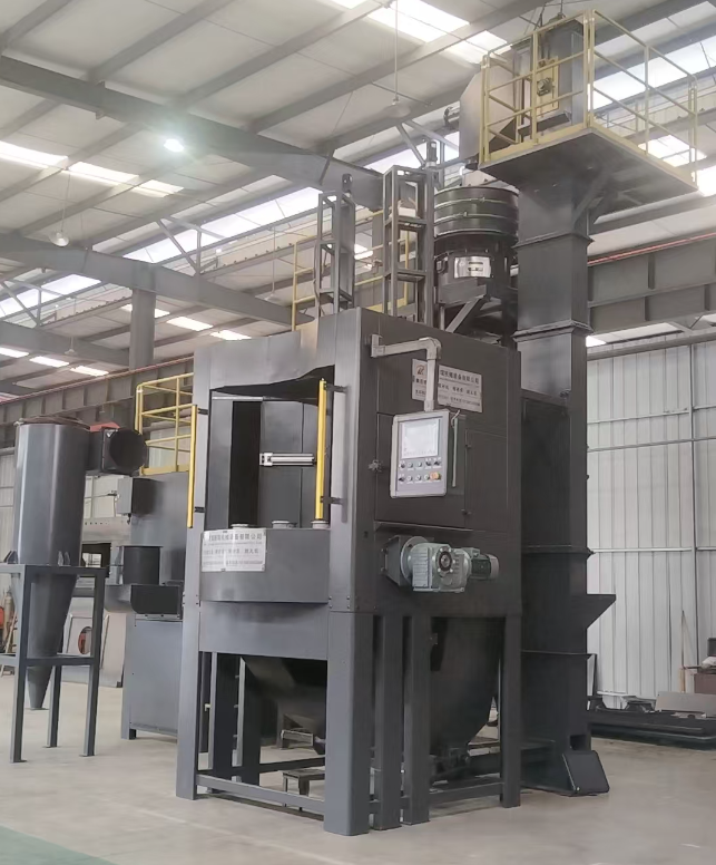 昌邑转盘式喷砂机 提升圆形工件处理效率