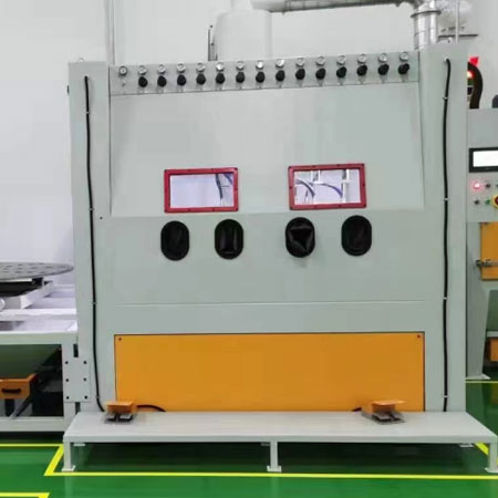 昌邑高效生产，从箱体手动喷砂机开始，提升零部件质量